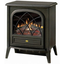 Load image into Gallery viewer, Black Compact Stove Style Electric Fireplace Space Heater with 3D Flame