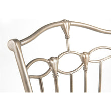 Load image into Gallery viewer, Brushed Bronze 30-inch Metal Bar Stool with Ivory Linen Fabric Swivel Seat