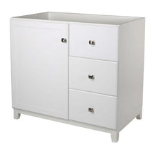 Load image into Gallery viewer, White Bathroom Vanity Cabinet 30 x 21 inch with Nickel Hardware