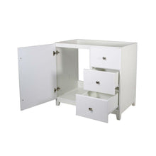 Load image into Gallery viewer, White Bathroom Vanity Cabinet 30 x 21 inch with Nickel Hardware