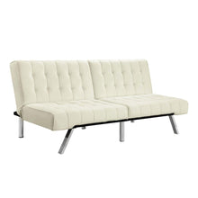 Load image into Gallery viewer, Splitback Multi-Position Futon Sofa Sleeper in Vanilla