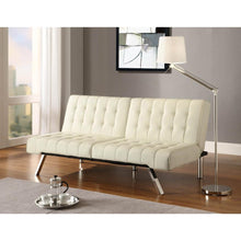 Load image into Gallery viewer, Splitback Multi-Position Futon Sofa Sleeper in Vanilla