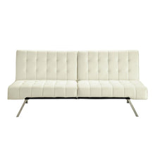 Load image into Gallery viewer, Splitback Multi-Position Futon Sofa Sleeper in Vanilla
