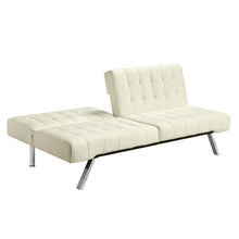 Load image into Gallery viewer, Splitback Multi-Position Futon Sofa Sleeper in Vanilla