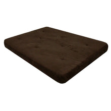 Load image into Gallery viewer, Full-size 6-inch Thick Futon Mattress with Chocolate Microfiber Futon Cover