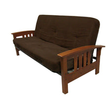 Load image into Gallery viewer, Full-size 6-inch Thick Futon Mattress with Chocolate Microfiber Futon Cover