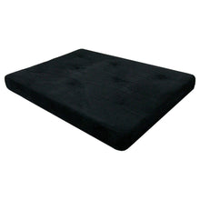 Load image into Gallery viewer, Full-size 6-inch Thick Futon Mattress with Black Microfiber Futon Cover