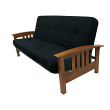 Load image into Gallery viewer, Full-size 6-inch Thick Futon Mattress with Black Microfiber Futon Cover