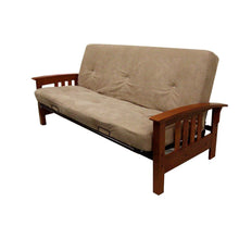 Load image into Gallery viewer, Full-size 6-inch Thick Comfort Coil Futon Mattress with Tan Futon Cover