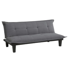 Load image into Gallery viewer, Charcoal Microfiber Click-Clack Futon Sofa Bed Lounger