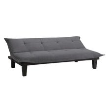Load image into Gallery viewer, Charcoal Microfiber Click-Clack Futon Sofa Bed Lounger
