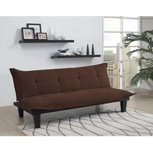 Load image into Gallery viewer, Modern Convertible Sofa Bed Futon Lounger in Brown Microfiber