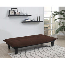 Load image into Gallery viewer, Modern Convertible Sofa Bed Futon Lounger in Brown Microfiber