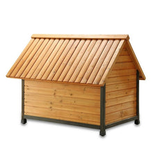 Load image into Gallery viewer, Solid Wood Outdoor A-Frame Dog House Weather-Resistant - Small Dogs up to 25 lbs