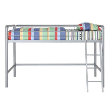 Load image into Gallery viewer, Twin size Bunk Bed Style Metal Loft Bed in Silver
