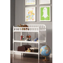 Load image into Gallery viewer, White Wood Changing Table with 1-inch Waterproof Changing Pad