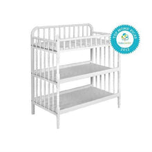 Load image into Gallery viewer, White Wood Changing Table with 1-inch Waterproof Changing Pad