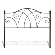 Load image into Gallery viewer, Queen size Complete Elegant Metal Bed Frame with Spiral Pattern Headboard and Footboard