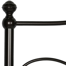 Load image into Gallery viewer, Queen size Complete Elegant Metal Bed Frame with Spiral Pattern Headboard and Footboard