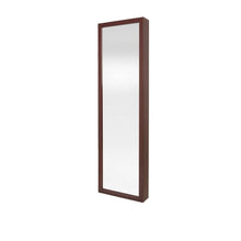 Load image into Gallery viewer, Wall - Door Mount Jewelry Armoire - Full Length Mirror in Cherry Finish