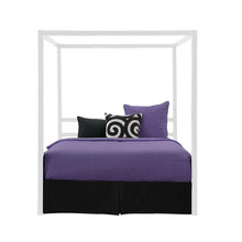 Load image into Gallery viewer, Queen size Sturdy Metal Canopy Bed Frame in White Finish