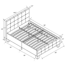 Load image into Gallery viewer, Queen size Grey Linen Upholstered Platform Bed with Button-Tufted Headboard