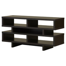 Load image into Gallery viewer, Modern TV Stand Entertainment Center in Dark Brown Cappuccino Wood Finish