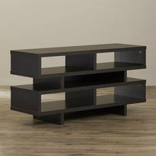 Load image into Gallery viewer, Modern TV Stand Entertainment Center in Dark Brown Cappuccino Wood Finish