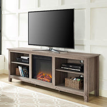 Load image into Gallery viewer, Driftwood 70-inch TV Stand Space Heater Electric Fireplace