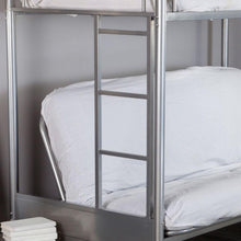 Load image into Gallery viewer, Twin over Full size Futon Bunk Bed in Modern Silver Metal Finish