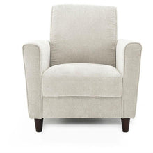 Load image into Gallery viewer, Contemporary Upholstered Arm Chair with Espresso Wood Legs in Ivory