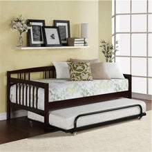 Load image into Gallery viewer, Twin size Day Bed in Espresso Wood Finish - Trundle Not Included