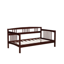 Load image into Gallery viewer, Twin size Day Bed in Espresso Wood Finish - Trundle Not Included