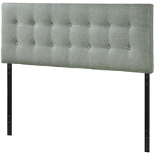 Load image into Gallery viewer, Full size Grey Fabric Button-Tufted Upholstered Headboard