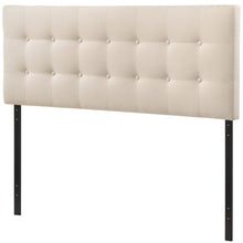 Load image into Gallery viewer, Full size Ivory Fabric Upholstered Button-Tufted Headboard