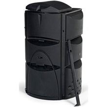 Load image into Gallery viewer, 120 Gallon Black Plastic Compost Bin with 3 Composting Chambers