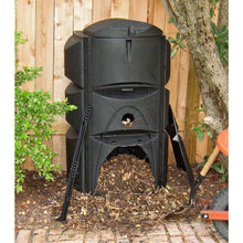 Load image into Gallery viewer, 120 Gallon Black Plastic Compost Bin with 3 Composting Chambers
