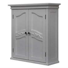 Load image into Gallery viewer, French Classic Style 2 Door Bathroom Wall Cabinet in White
