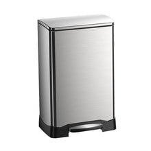 Load image into Gallery viewer, Stainless Steel 10.5 Gallon Kitchen Trash Can with Step Pedal No Hands Lid