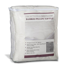Load image into Gallery viewer, King size Plush Bamboo Baffle Box Stitch Mattress Pad - Topper
