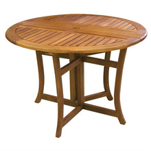 Load image into Gallery viewer, Outdoor Folding Wood Patio Dining Table 43-inch Round with Umbrella Hole