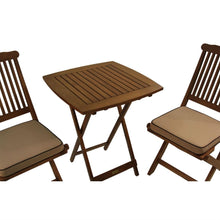 Load image into Gallery viewer, 3-Piece Bistro Style Outdoor Patio Furniture Chair Table Set with Cushions