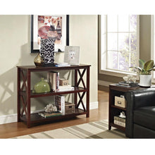 Load image into Gallery viewer, Console Sofa Table 3-Shelf Accent Display Bookcase in Espresso