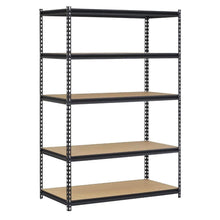 Load image into Gallery viewer, Heavy Duty Black Metal Storage Rack Shelving Unit with 5 Adjustable Shelves
