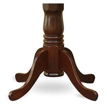Load image into Gallery viewer, Round 42-inch Drop Leaf Dining Table with Pedestal Base in Mahogany Wood Finish