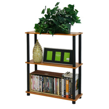 Load image into Gallery viewer, Light Cherry and Black Finish 3-Tier Bookcase