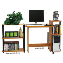 Load image into Gallery viewer, Light Cherry and Black Finish 3-Tier Bookcase