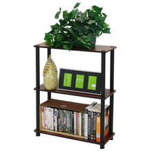 Load image into Gallery viewer, Dark Cherry and Black 3-Tier Shelves Display Bookcase