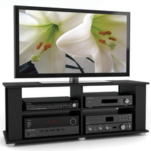 Load image into Gallery viewer, Contemporary Black TV Stand - Fits up to 54-inch TVs