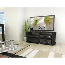 Load image into Gallery viewer, Contemporary Black TV Stand - Fits up to 54-inch TVs